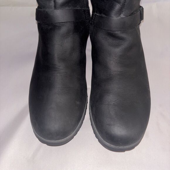 Teva DeLaVina Women's Size 8 Tall Black Leather Waterproof 1003011 Boots New - Picture 12 of 16